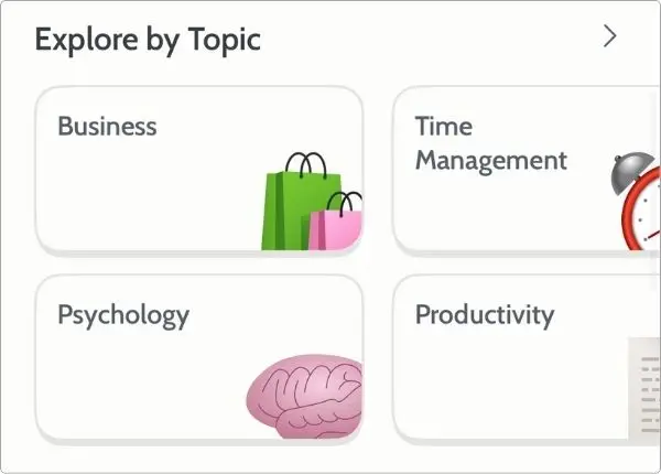 Explore by Topics section