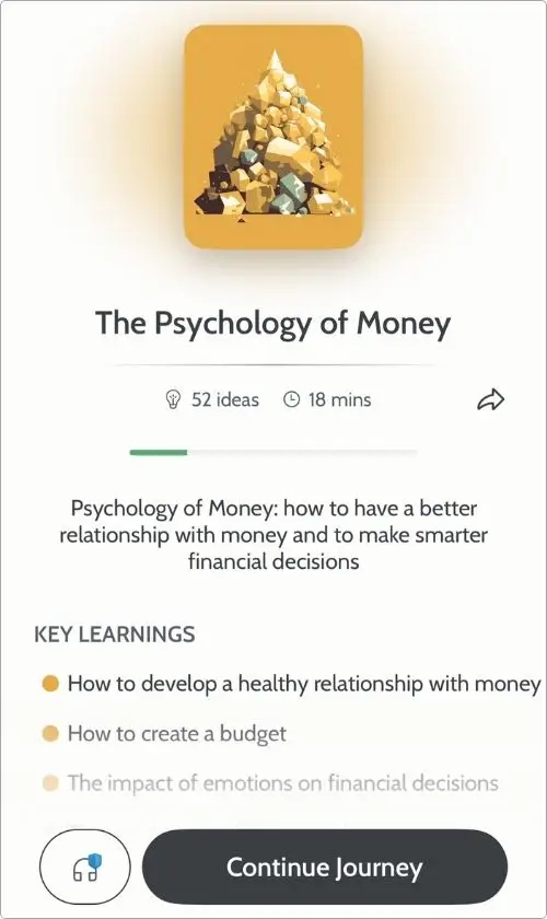 The Psychology of Money journey