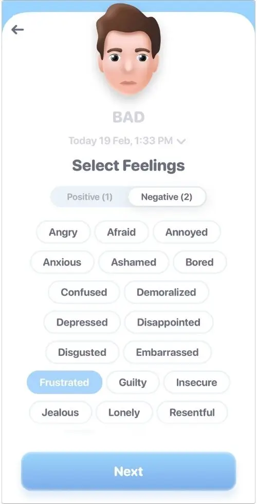 How to track mood in Moodnotes step 5