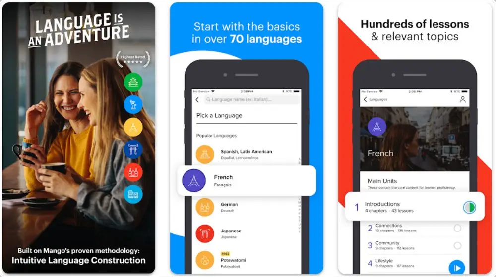 Mango Languages app screenshots
