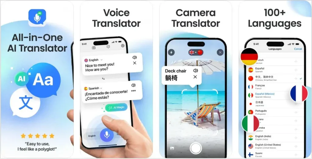 Voice Translator app screenshots