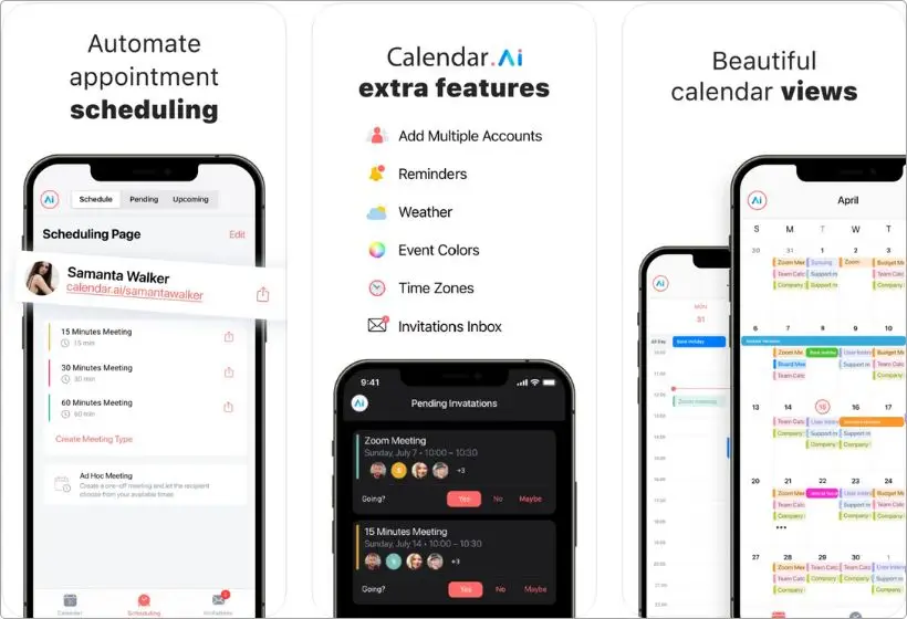 Calendar.AI app screenshots