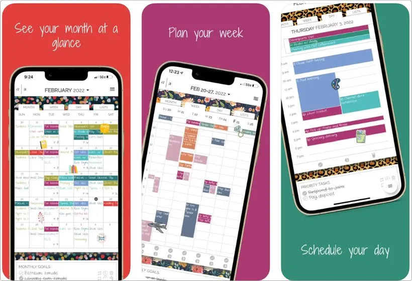 Artful Agenda app screenshots