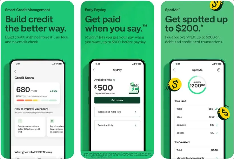 Chime app screenshots