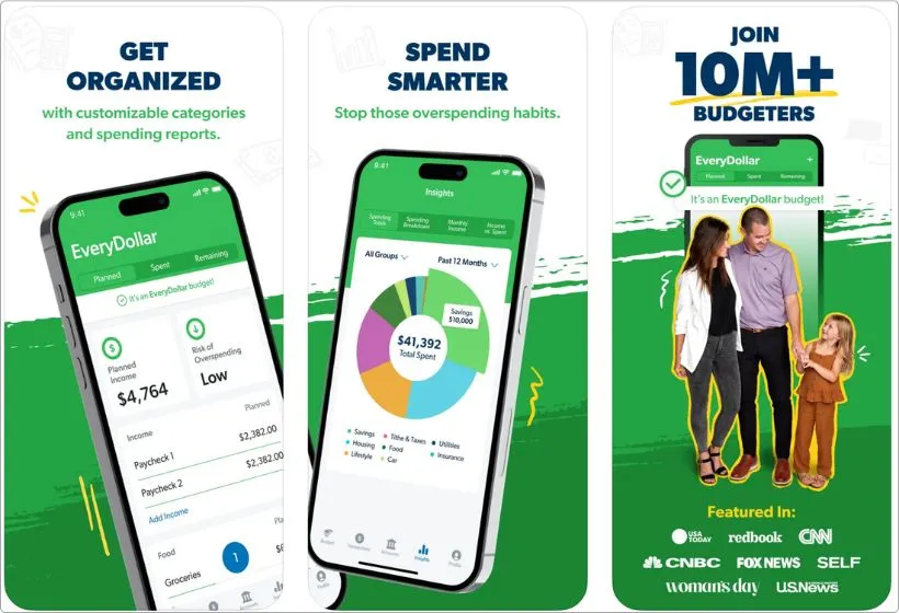 EveryDollar app screenshots