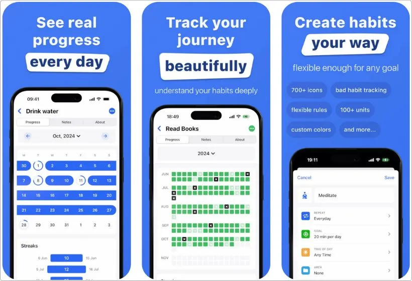 Habitify app screenshots