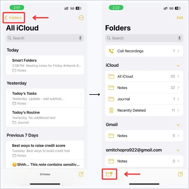 How to create a Smart Folder Step 1