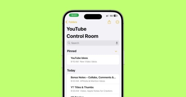 How to run a YouTube channel from Apple Notes