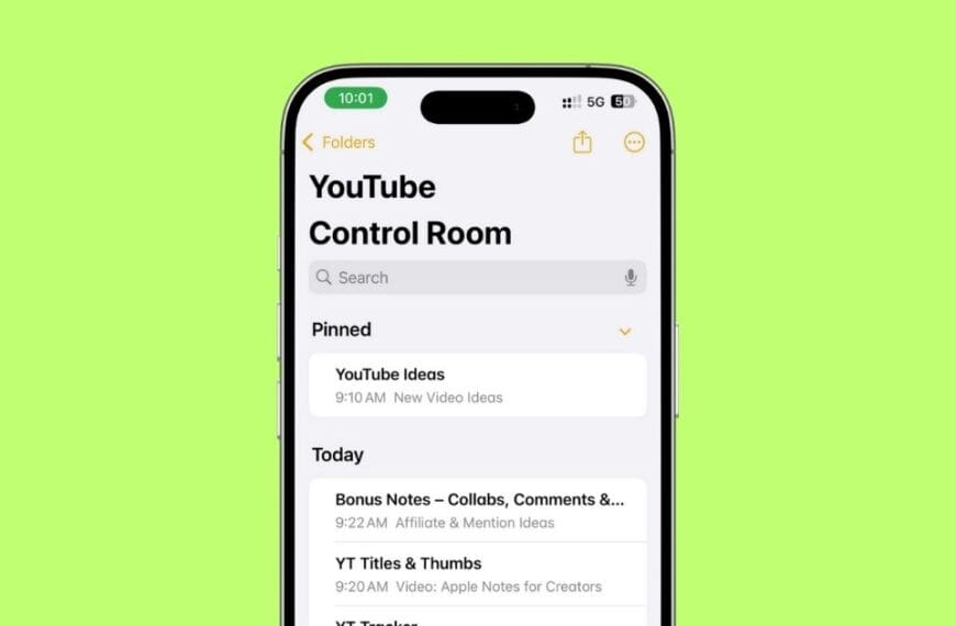 How to run a YouTube channel from Apple Notes