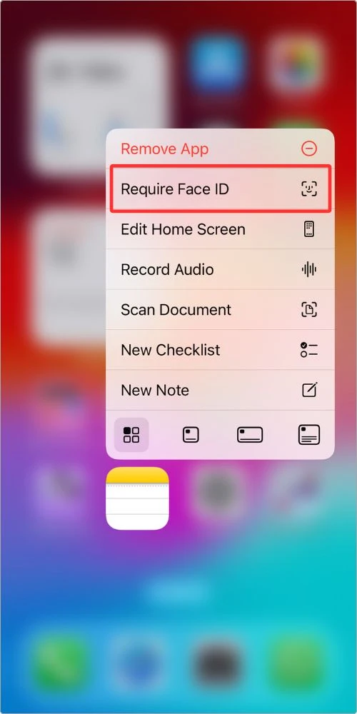 How to set Face ID for Apple Notes