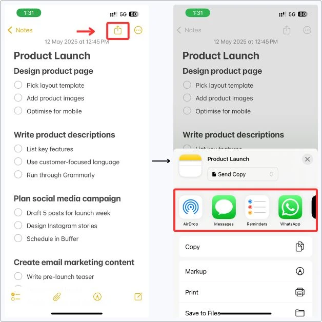 How to share notes securely