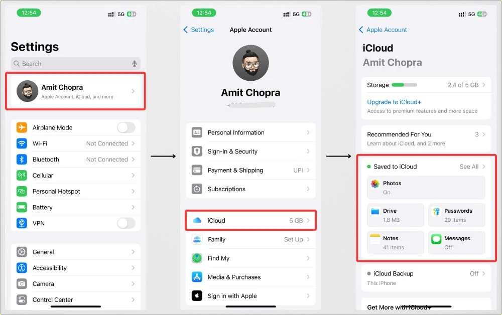 How to sync notes with iCloud
