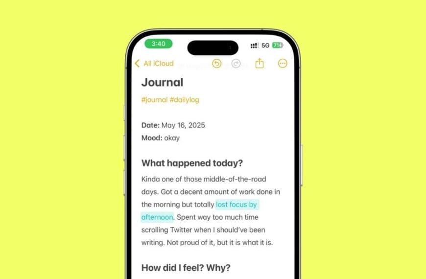 How to turn iPhone Notes into a personal journal