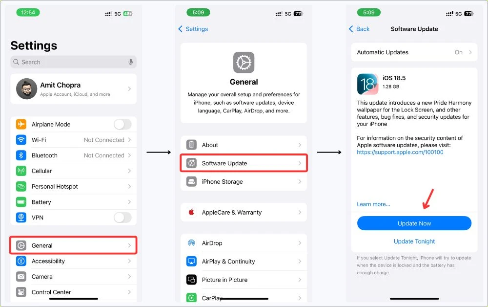 How to update Apple Notes app