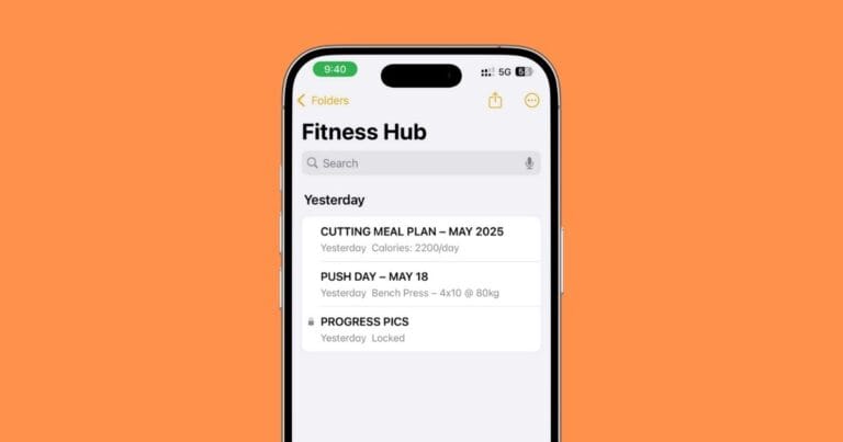 How I Use Apple Notes to Track My Workouts