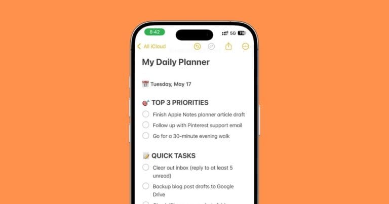 How to use iPhone Notes as a planner