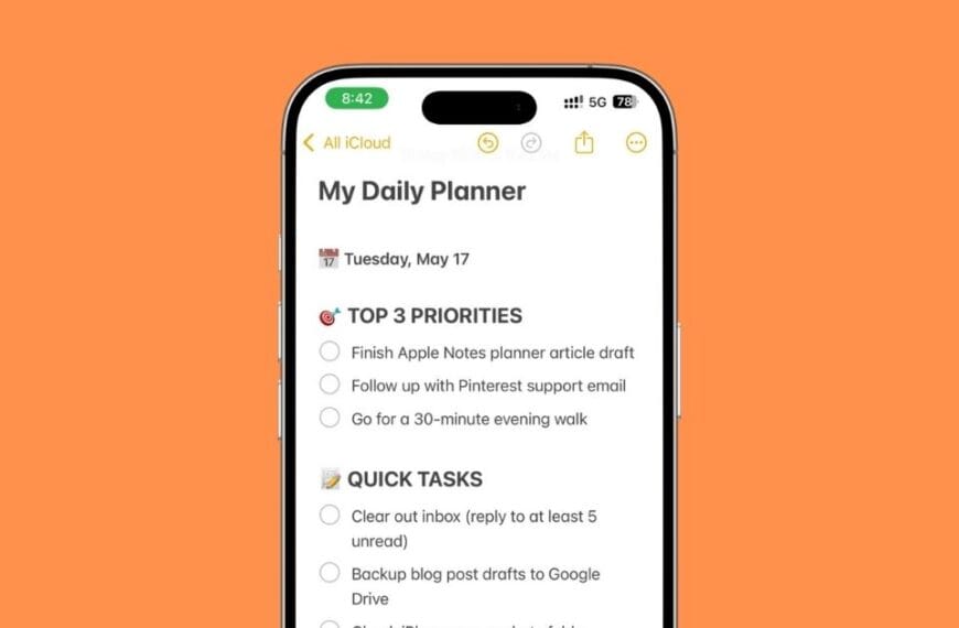 How to use iPhone Notes as a planner