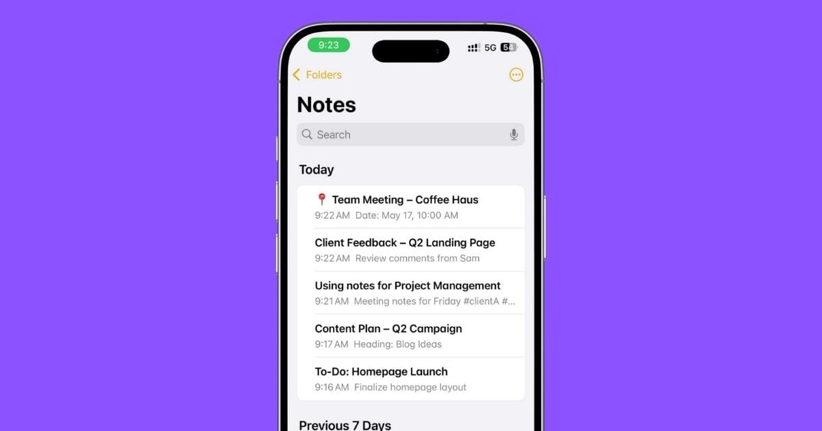 How to Use iPhone’s Notes App for Project Management