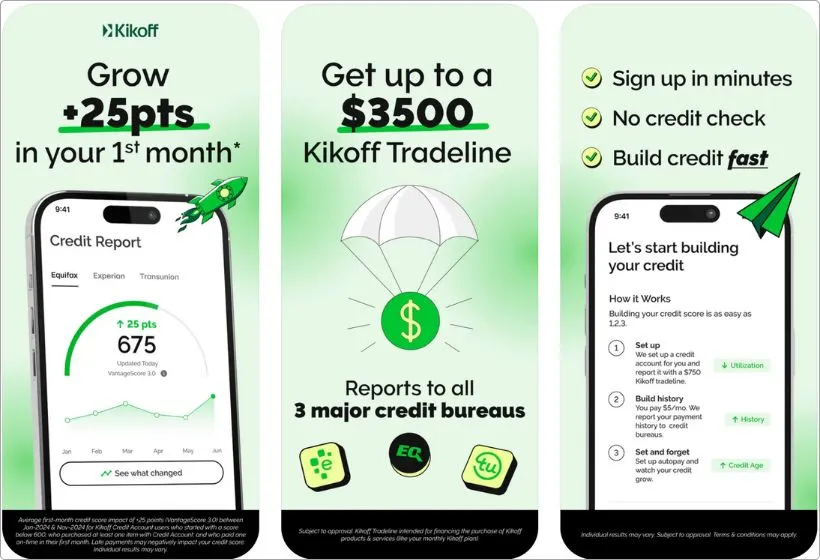 Kikoff app screenshots