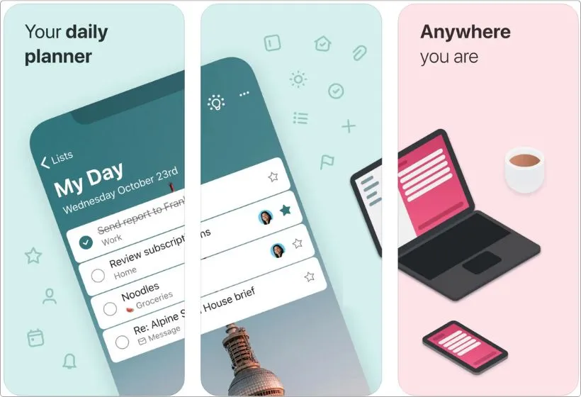 Microsoft To Do app screenshots