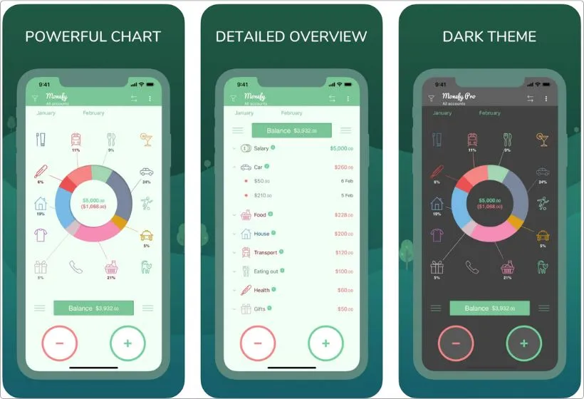 Monefy app screenshots