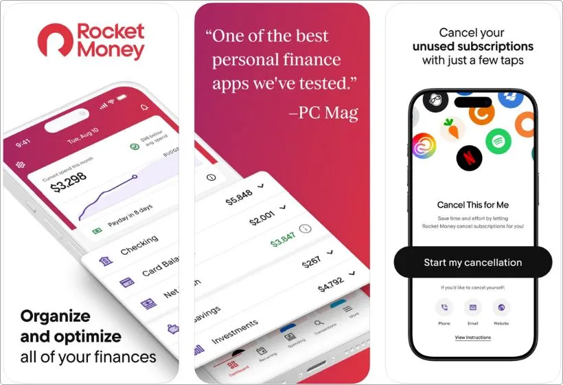 Rocket Money app screenshots