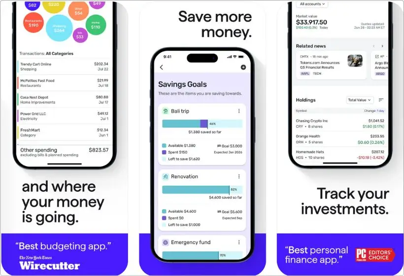Simplifi by Quicken app screenshots