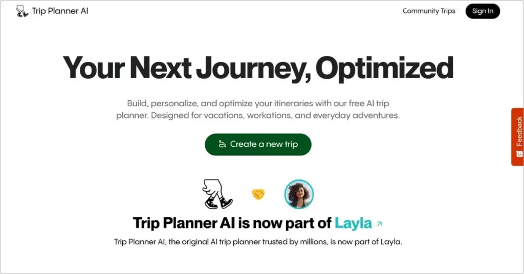 Trip Planner AI app screenshots