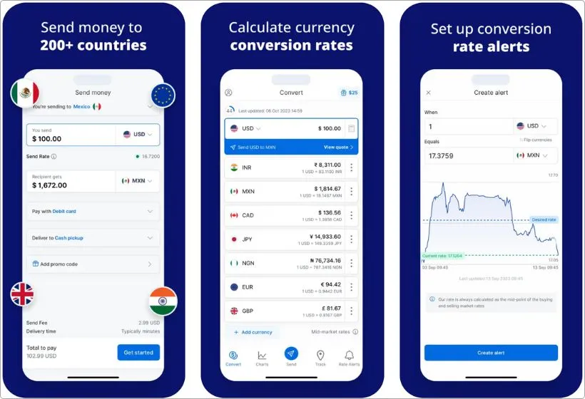 XE Currency app screenshots