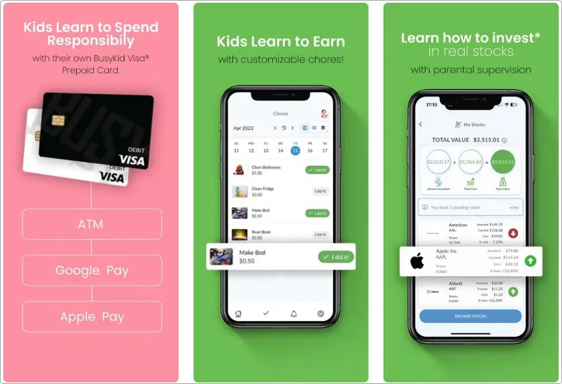 BusyKid app screenshots