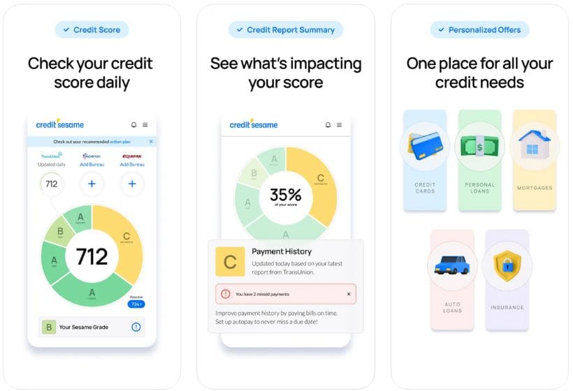 Credit Sesame app screenshots