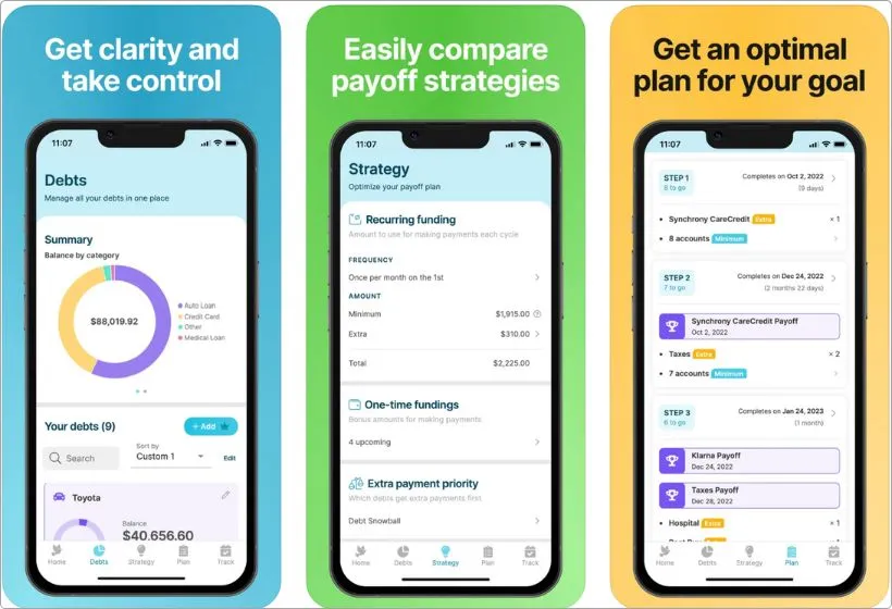 Debt Payoff Planner app screenshots