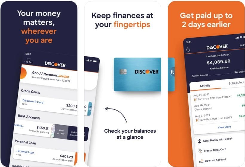 Discover app screenshots