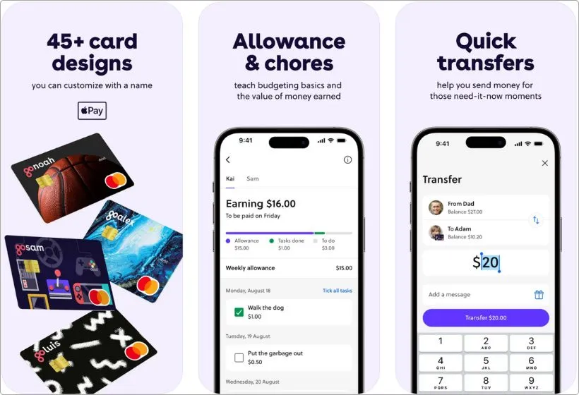 GoHenry app screenshots