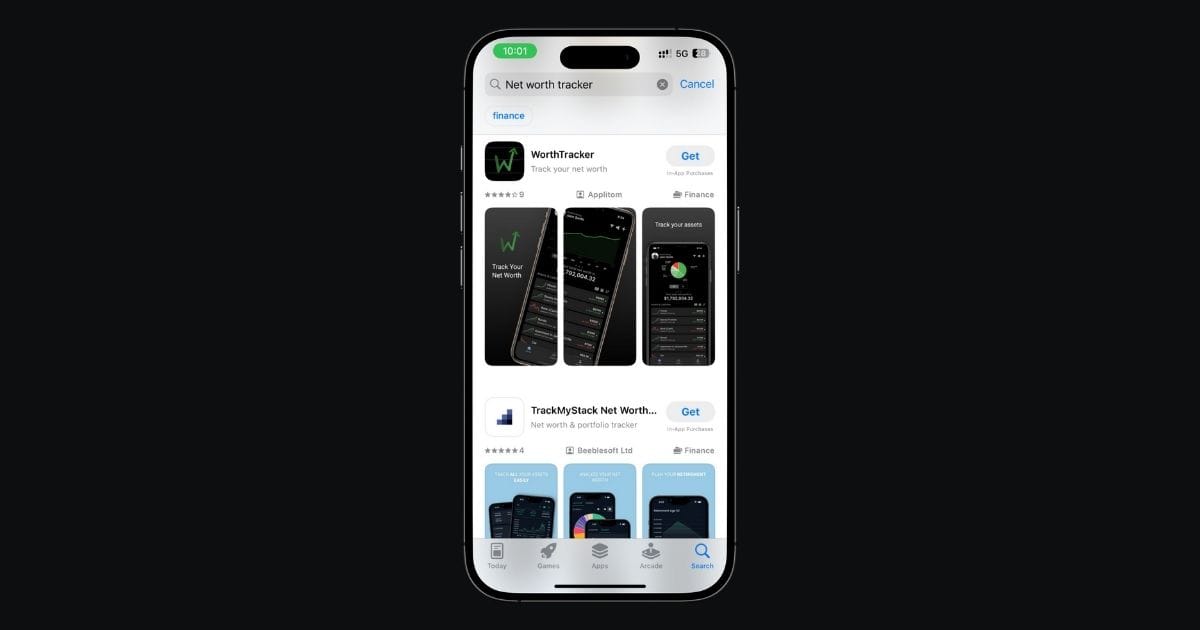 Net worth tracker apps for iPhone