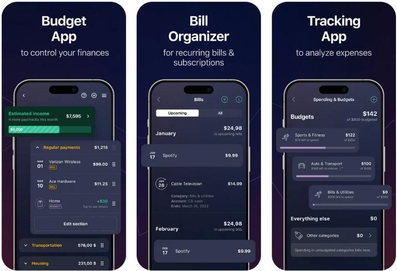 PocketGuard app screenshots