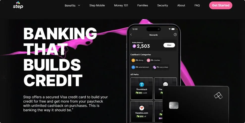 Step app screenshots