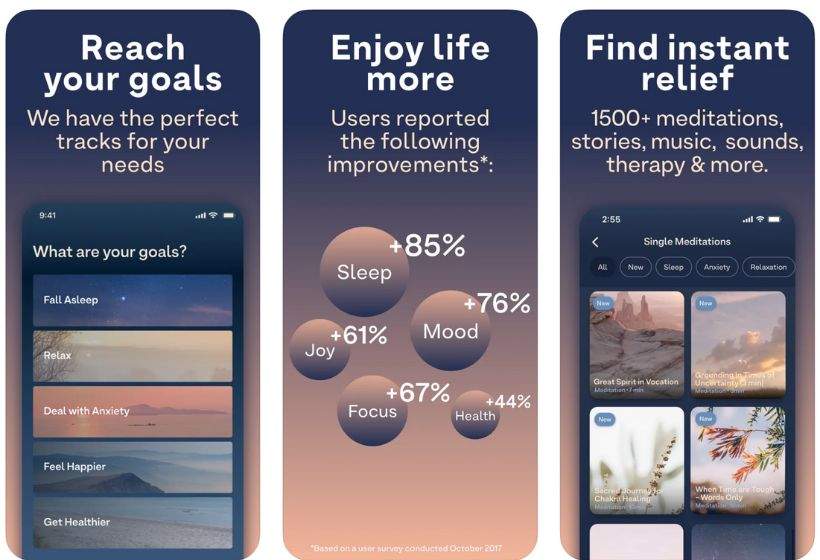 Breethe app screenshots