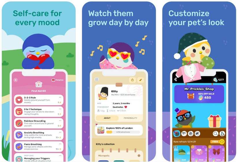Finch app screenshots