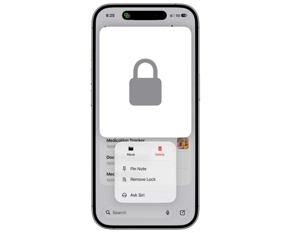Apple Notes locked notes for privacy and productivity