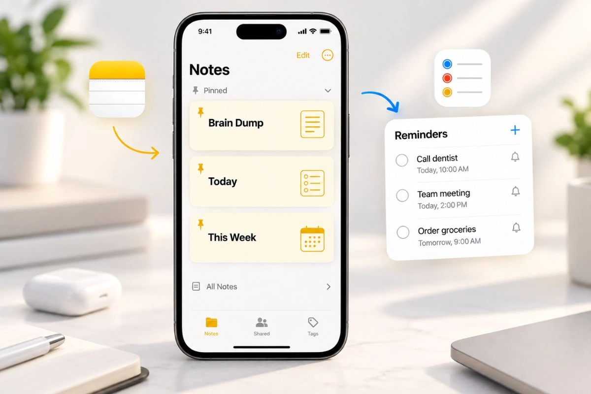 ADHD Planner in Apple Notes